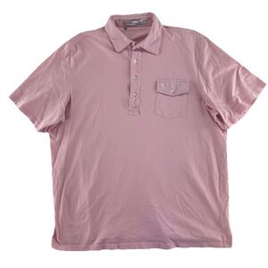 Criquet Organic Cotton Pocket Polo Shirt Mens XL Pink